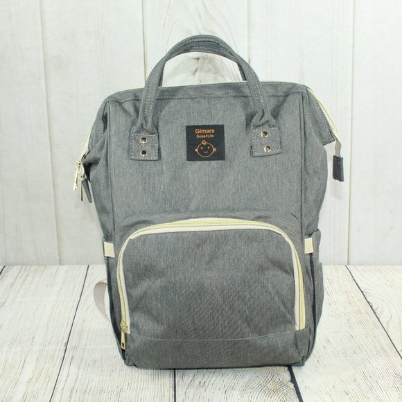 Gimars Handbags - Gimars Gray Breathable Waterproof Multi-Functional Maternity Diaper Backpack Bag
